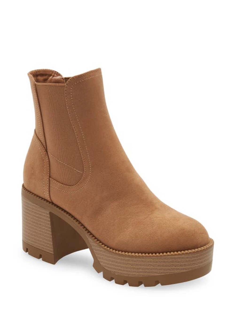 bp Tan Chunky Platform Chelsea Boot